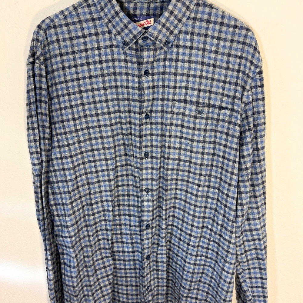 Johnnie-O Hangin Out Plaid Button Down Shirt Size XL Perfect